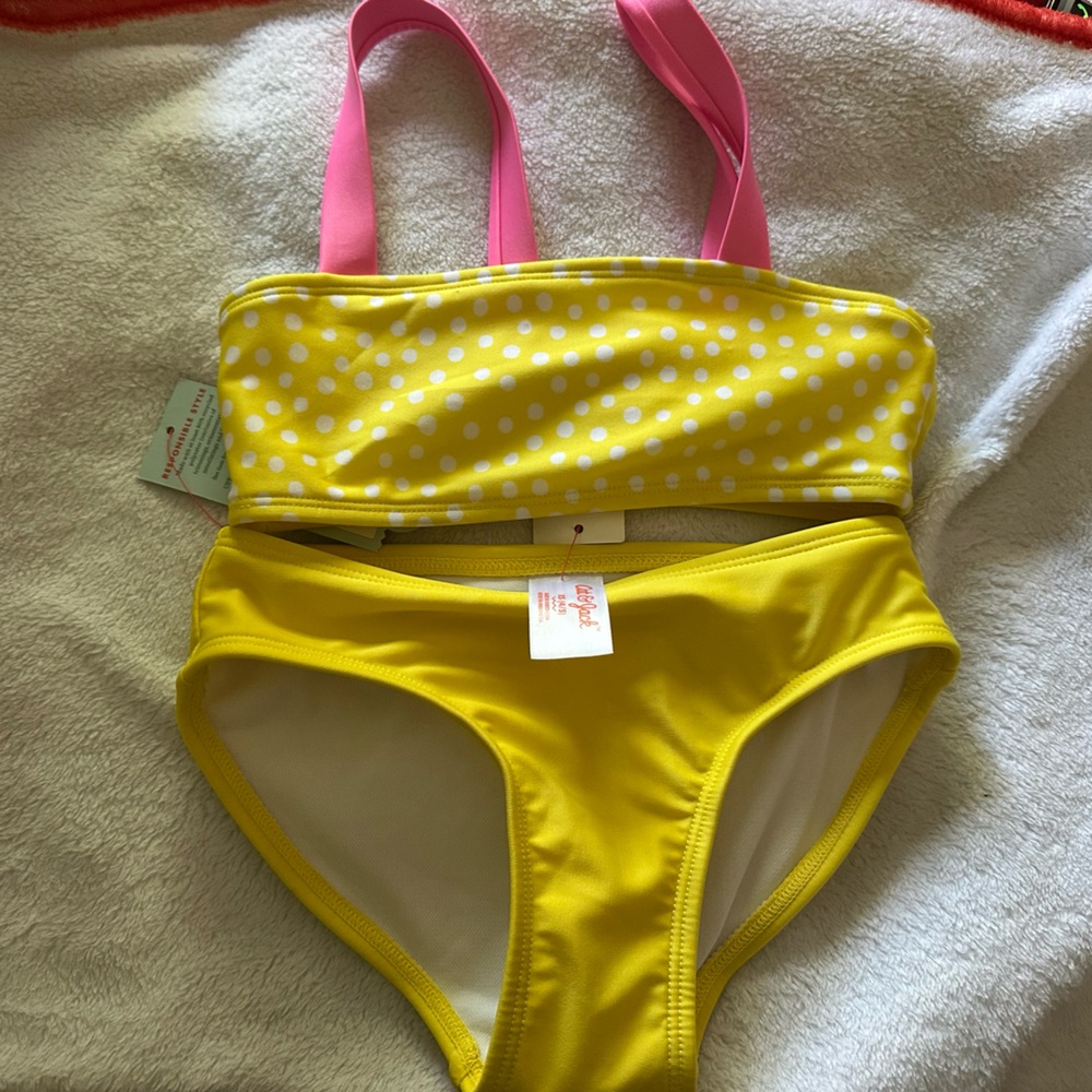 Cat & Jack Yellow and Pink Racerback Bikini